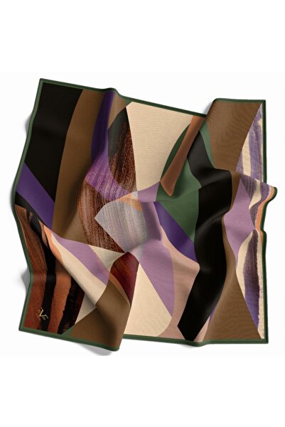 19V69 ITALIA Закачалка за шалове от кепър с геометричен мотив и подаръчен ком...