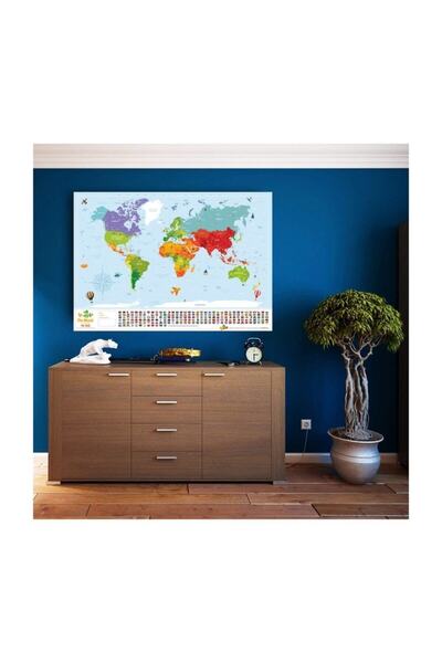 Braventa Collection خريطة الخدش للأطفال، خريطة العالم التعليمية التعليمية للأ...