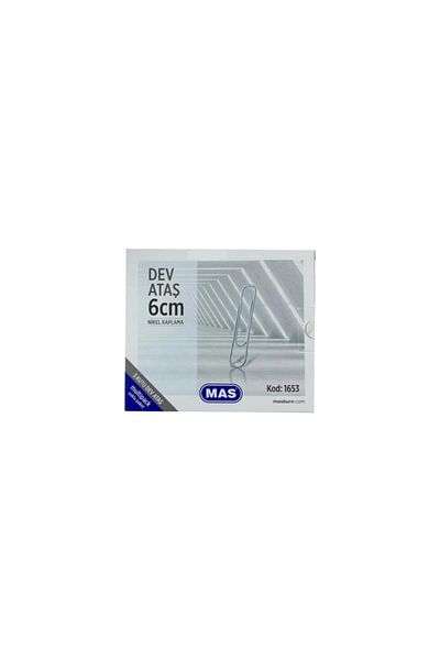Mas Multipack Giant Paper Clip Oversize Nickel Coated 6 Cm 3x30=90 Pieces 1653