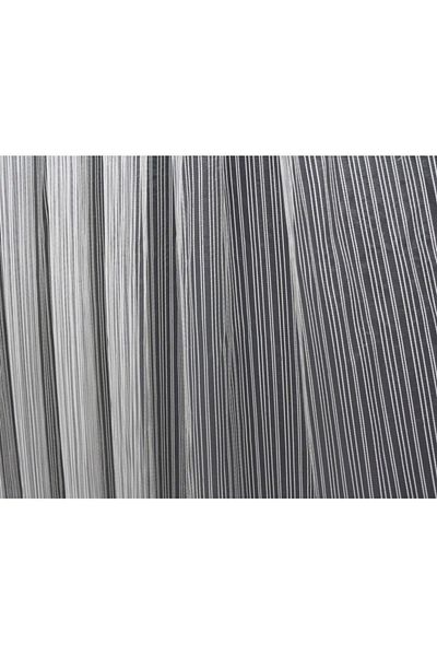Brillant Simple Striped Virtual Floor - Plain Tulle Curtain, 1/3