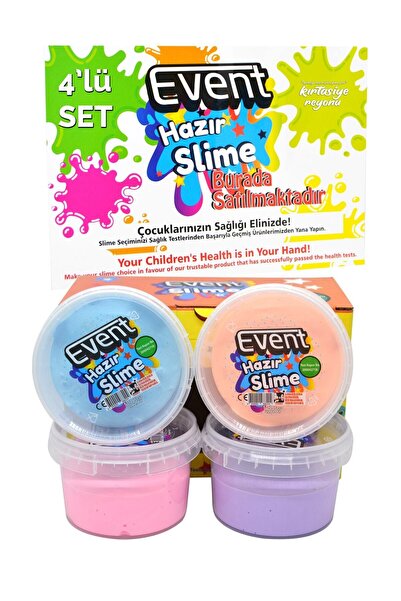 Genel Markalar Özel Kutulu 4 Renk 180 Gr Hazır Slime Ce Belgeli Kaliteli Ürün...