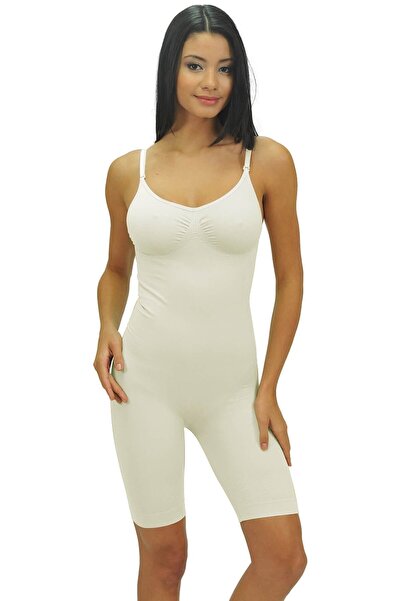 bejamonti Women's White Full Length Corset 1060