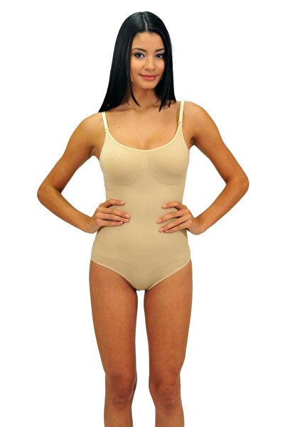 bejamonti Women's Skin Slip Cut Snap Body Corset 1040