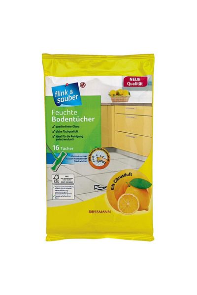 Flink Sauber F&s Floor Cloth Wet 16pcs Citrus Scented