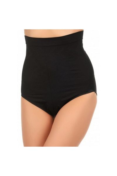 bejamonti Women's Black Corset High Waist Panties