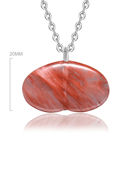 Tesbih Atölyesi Certified Natural Veined Rose Pink Quartz Stone Necklace