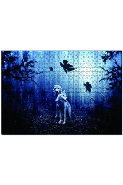 Cakapuzzle Ormanda Beyaz Kurtlar 1000 Parça Puzzle Yapboz Mdf(ahşap)