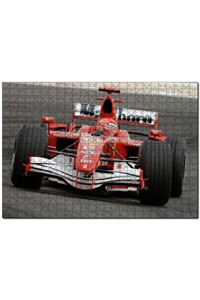 Cakapuzzle Cakasepetim Kırmızı Ferrari F1 Formula Yarışı 120 Parça Puzzle Yapboz Mdf (Ahşap)
