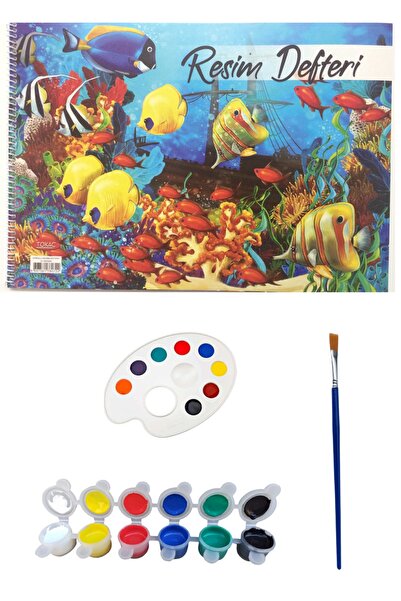 O&S Oyun ve Sanat Eğlen-Üret Resim Başlangıç Seti, Resim Seti, Palet, 6'lı Ak...