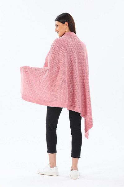 Ocean Pink Knitwear Shoulder Shawl