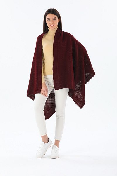 Ocean Dark Burgundy Shoulder Shawl