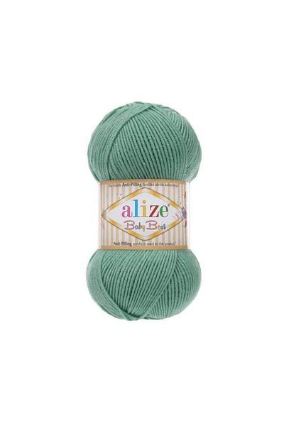 Alize 5 τεμάχια Baby Best Bamboo που περιέχει βρεφική ζακέτα πουλόβερ για πλέξιμο 463 Light Mint