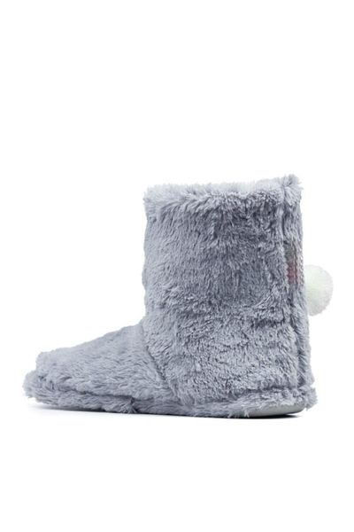Yaz Kış Ayakkabı Women's Pompom Pink Cream Black Gray Non-Slip Fleece Slippers Home Boots