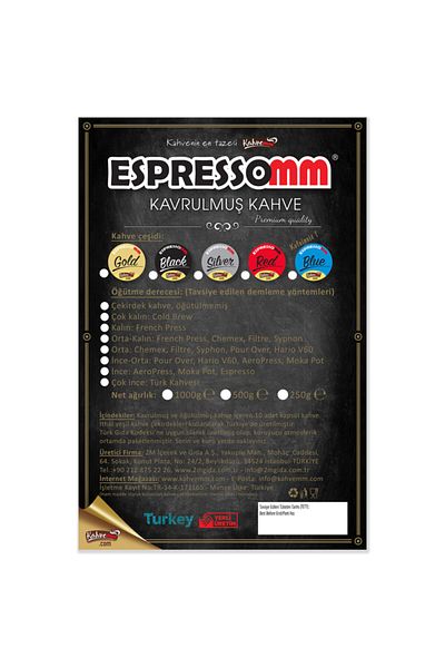 ESPRESSOMM 250 Gr Gold Core Coffee