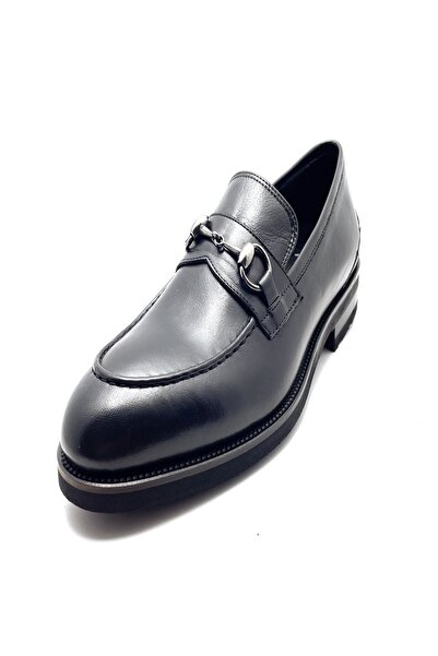 VEYİS USTA Önü Tokalı Kalın Taban Siyah