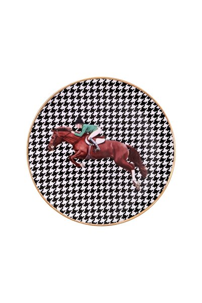VİTELLİ Equestrian Yeşil Ceket 20 Cm Porselen Tabak