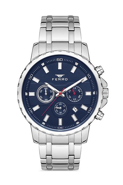 FERRO Silver Steel Cord Men's Wristwatch Fm11167A-A3