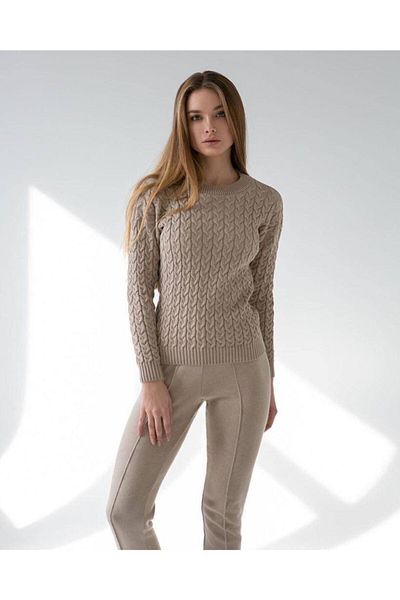 1Moda1Tarz Women's Mink Hair Knitted Pattern Knitwear Bottom-Top Suit Top Sweater Bottom Elastic Waist Trousers Combination Detail