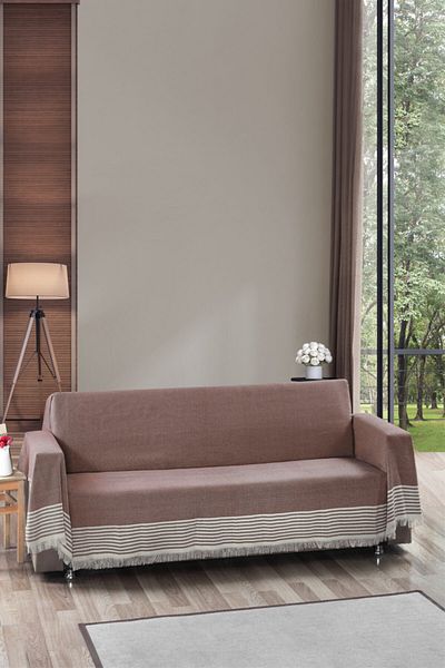 Vagonik Royal Knitted Oversize 180 X 300 Sofa Bed Sofa Cover - Claret Red