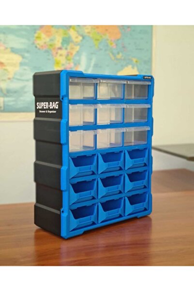 Süper Bag Monoblok Avadanlık Ve Çekmece 18 Gözlü Seti Hobby Organizer Düzenle...
