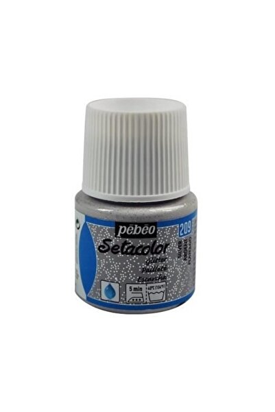 Pebeo Setacolor Glitter Transparan Kumaş Boyası 45ml Şişe - 209 Silver