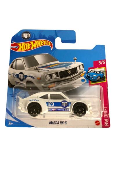 HOT WHEELS Hotwheels Mini Araba Mazda Rx3 Beyaz Küçük Araba Oyuncak Araba Kol...