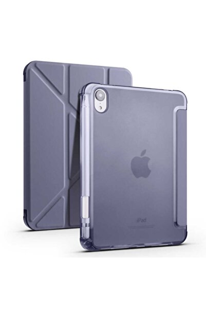 UnDePlus Apple iPad Mini 7 (A17 Pro) Mini 6 Uyumlu Kılıf Kalem Bölmeli Trifolding Case 2021-2025