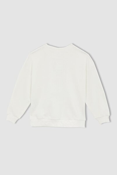 DeFacto Φούτερ με στάμπα για κορίτσια με λαιμόκοψη