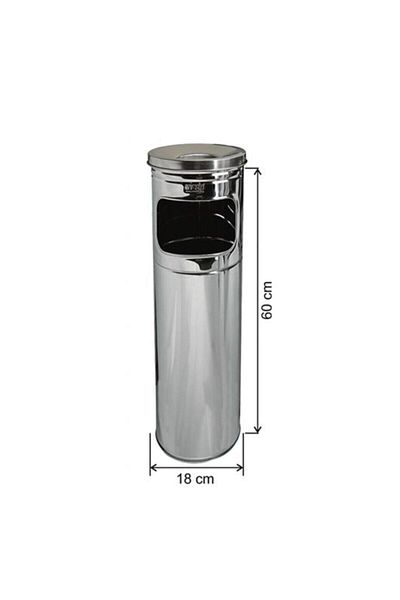 Avrupa Tedarik 1202 Stainless Steel No 2 Column Ashtray 15 Lt