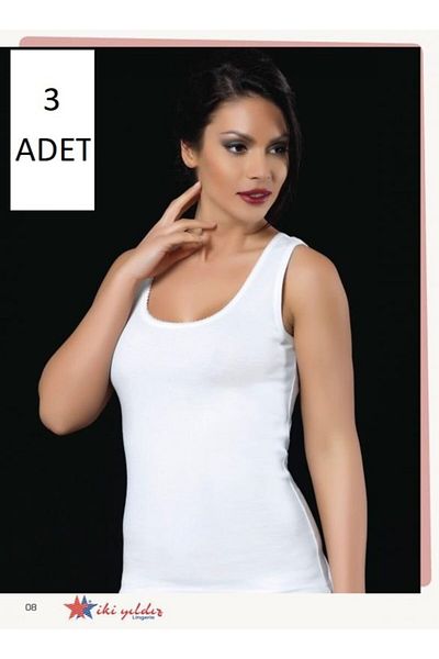 İki Yıldız Tricot de corp din bumbac cu curele groase, 3 piese, pentru femei