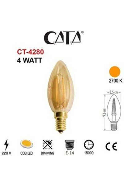 Cata 4w Rustik Led Dekoratif Buji (ct-4281)