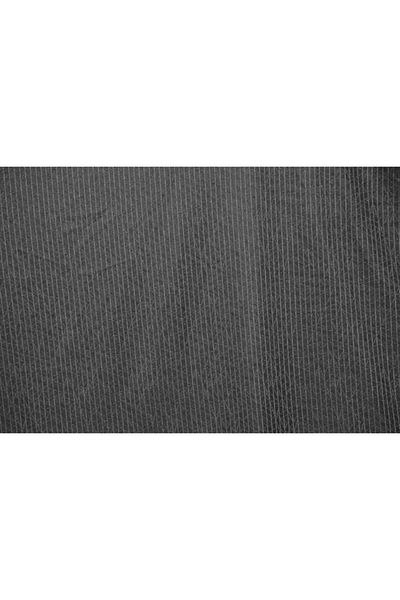 AKÇA TEKSTİL Striped Black Color Single Wing Ready-made Planted Pleated Background Curtain 75*260 Cm