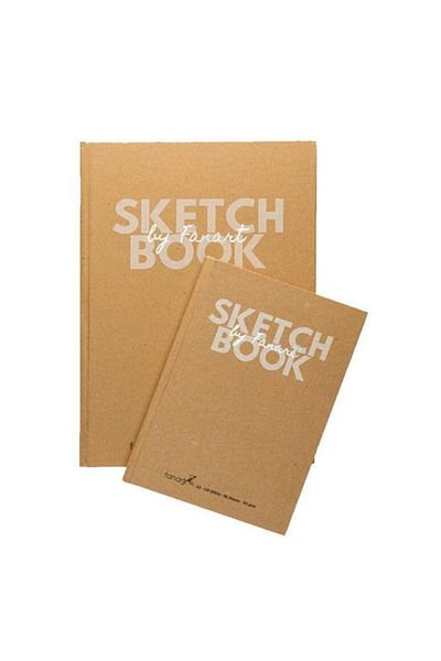 Fanart Academy Sketch Book Copertă rigidă Kraft A5 80 Gr 96 Yp