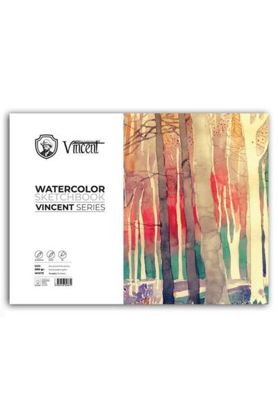 Vincent Watercolor Sketchbook White Suluboya Blok 300 gr 30x40 Cm 10 Sayfa
