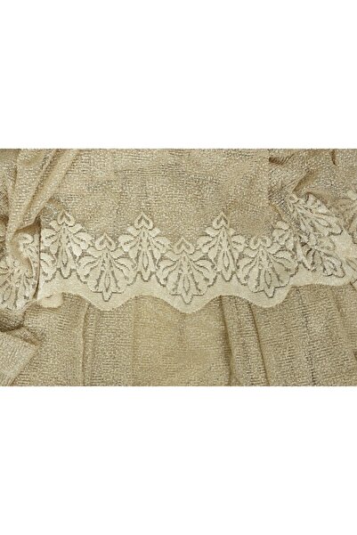 AKÇA TEKSTİL Narrow Skirt Mink Color Single Wing Ready Made Planted Pleated Background Curtain 75*260 Cm