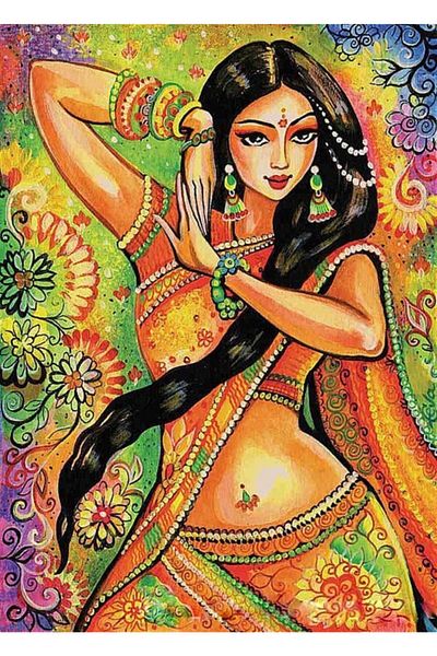 Marcel Kristal Tablo Indian Beauty Marcel Art Diamond Mosaic Painting 53X74Cm