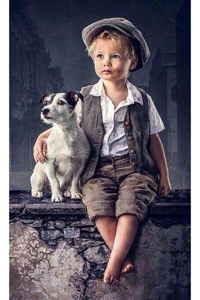 Marcel Kristal Tablo Two Little Friends Marcel Art Diamond Mosaic Painting 38X64Cm