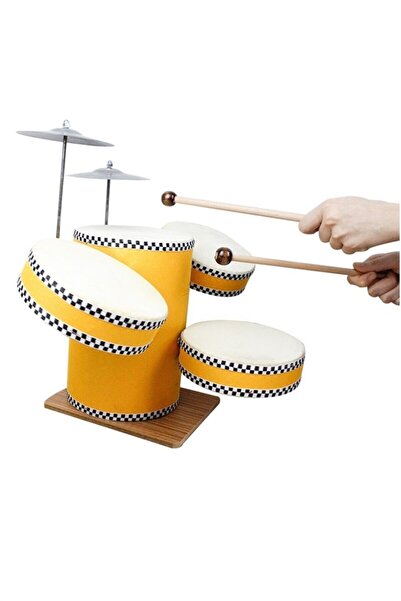 Genel Markalar Çocuk Boy Ahşap Ve Deri Kombin Bateri Seti