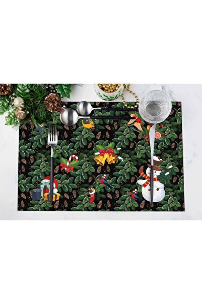 Adawall Πρωτοχρονιάτικο Θεματικό Πανί Κουκουνάρι Αμερικάνικο Σετ 4 τεμαχίων 5...