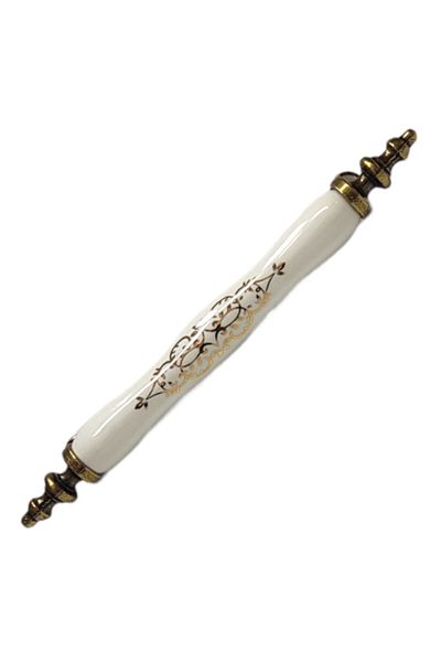 Esal Violet 522 Antique Yellow 128 mm Patterned Furniture Porcelain Handle