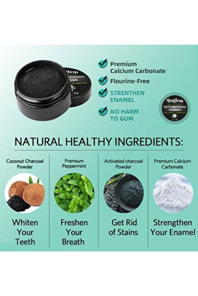BUĞLEM Aktif Karbon 60 gr Diş Beyazlatma Ve Temizleme Tozu  Doğal Ürün