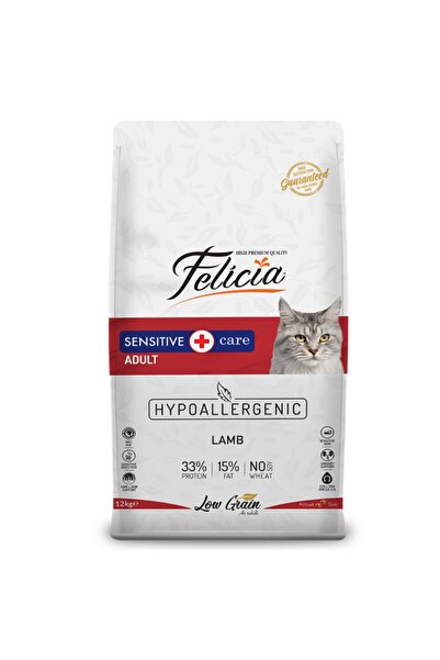 Felicia Az Tahıllı 12 kg Yetişkin Kuzu Etli Hypoallergenic Kedi Maması