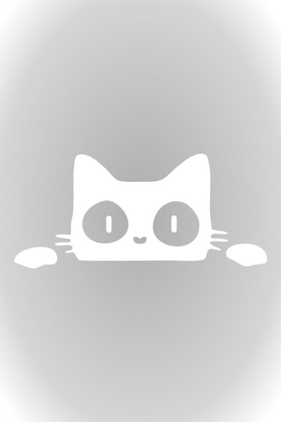 esticker 20 X 9 Cm Cat Sticker for Luggage, Cat Sticker for Car, White Window...