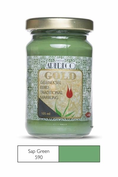 Artdeco Gold Traditional Marbling Paint 105ml Sap Green 590 P.3