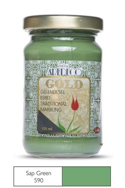 Artdeco Gold Traditional Marbling Paint 105ml Sap Green 590 P.3