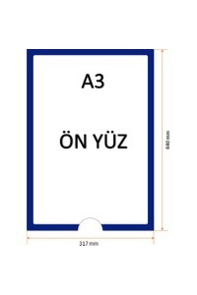 Kaizen Market A3 Magnet Dark Blue Colored Frame Short Open (Pack of 10)