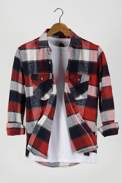 VEAVEN Men's Lumberjack Shirt Vavn20k-4300549 Red