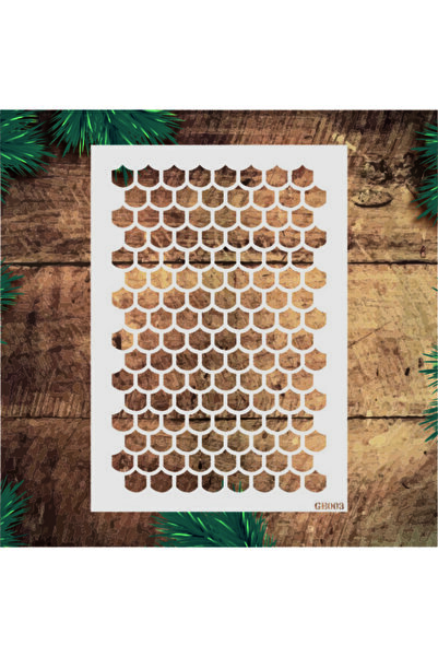 STENCİLTASARIM Stencil Tasarım Ge003 Çatı Boyama Şablonu - Dekoratif Duvar Ve Eşya Boyama Şablonları