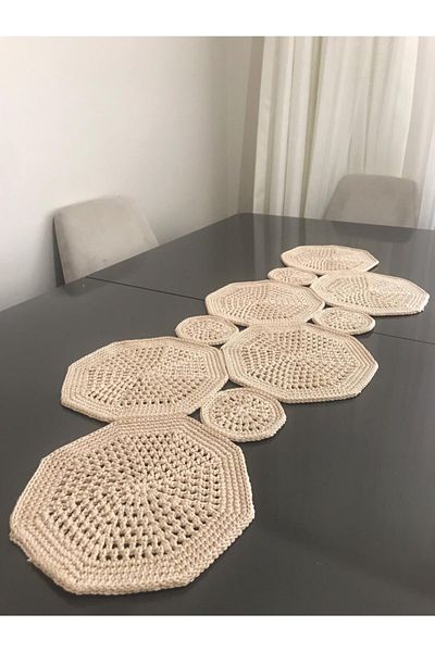 Parla Life Χειροποίητο Πλεκτό Runner με σχέδιο 40x107 εκ