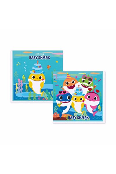Huzur Party Store Baby Shark Karakter Temalı Peçete Bebek Köpekbalığı Doğum G...
